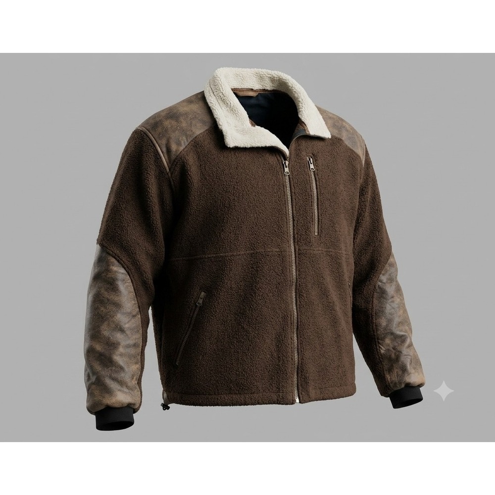 Kuhl Alpenwurx Men's Brown Fleece Full Zip Long Sleeve Jacket. Size XXL